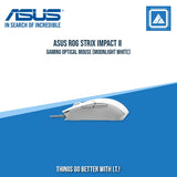ASUS ROG STRIX IMPACT II GAMING OPTICAL MOUSE (MOONLIGHT WHITE)