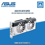 ASUS RTX 4070 SUPER 12GB 192BIT GDDR6X DUAL-O12G-WHITE (HDMI, 3XDP)