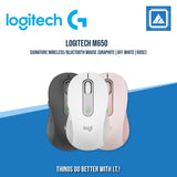LOGITECH M650 SIGNATURE WIRELESS/BLUETOOTH MOUSE (GRAPHITE| OFF WHITE| ROSE)