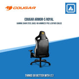 COUGAR ARMOR-S ROYAL GAMING CHAIR STEEL BASE/4D-ARMREST/PVC-LEATHER (GOLD)