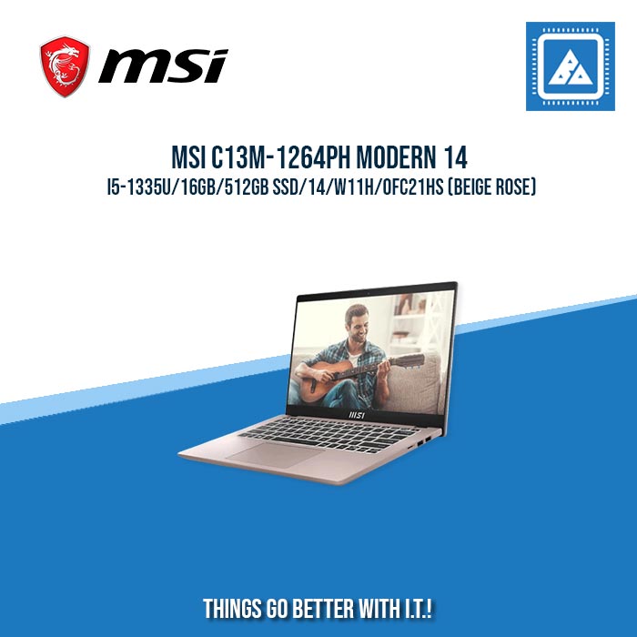 MSI C13M-1264PH MODERN 14 I5-1335U/16GB/512GB SSD/14/W11H | BEST FOR STUDENTS AND FREELANCERS LAPTOP