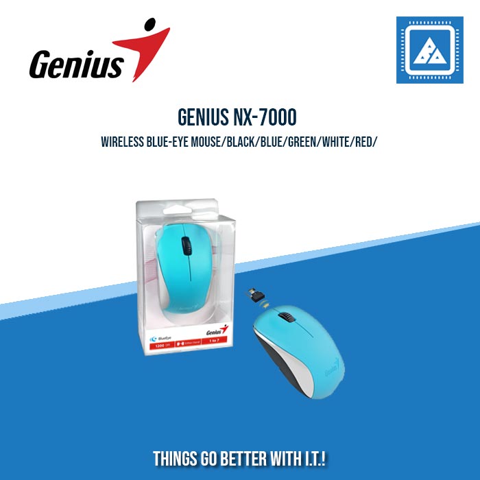 GENIUS NX-7000 WIRELESS BLUE-EYE MOUSE /BLACK/BLUE/GREEN/WHITE/RED