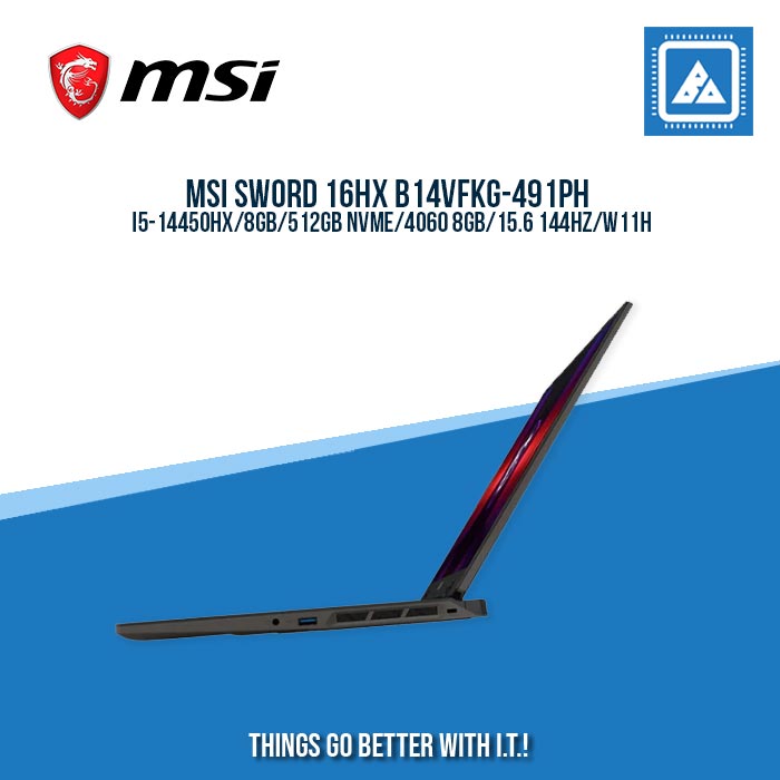 MSI SWORD 16HX B14VFKG-491PH I5-14450HX/8GB/512GB NVME/4060 8GB | BEST FOR AUTOCAD LAPTOP