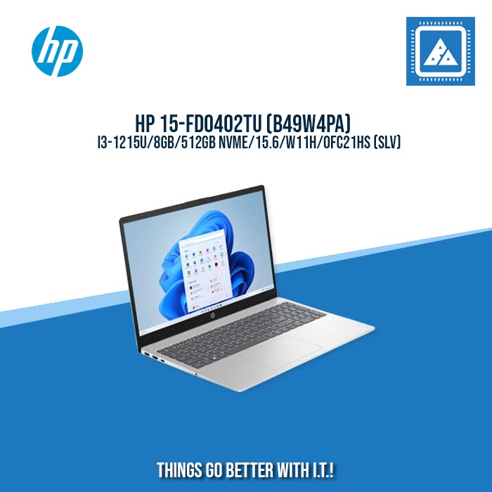 HP 15-FD0402TU (B49W4PA) I3-1215U/8GB/512GB NVME/15.6/W11H/ BEST FOR STUDENTS LAPTOP