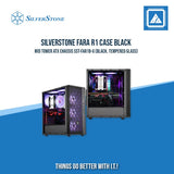 FARA R1 BLACK | WHITE ATXMID-TOWER CASE WITH TEMPERED GLASS WINDOW