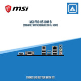 MSI PRO H510M-B 2DDR4 M.2 MOTHERBOARD (DB15, HDMI)