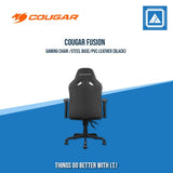 COUGAR FUSION GAMING CHAIR /STEEL BASE/PVC LEATHER
