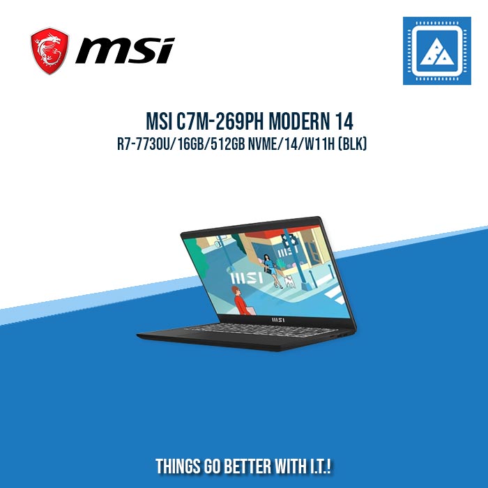 MSI C7M-269PH MODERN 14 R7-7730U/16GB/512GB NVME | BEST FOR FREELANCERS LAPTOP