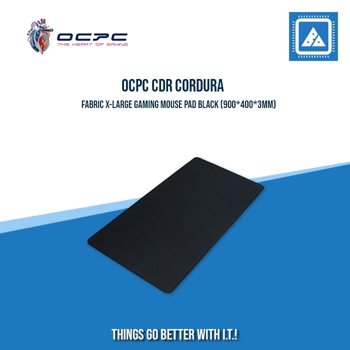 OCPC CDR CORDURA FABRIC GAMING MOUSE PAD BLACK(LARGE 450*400*3MM| X-LARGE 900*400*3MM)