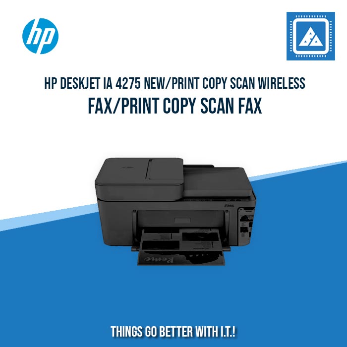 HP DESKJET IA 4275 NEW/PRINT COPY SCAN WIRELESS FAX/8.5PPM BLACK 5.5PPM COLOR/1200X1200 DPI/1000 PAGES DUTY/USB 2.0 WI-FI/FLATBED ADF/W11H (BLK)