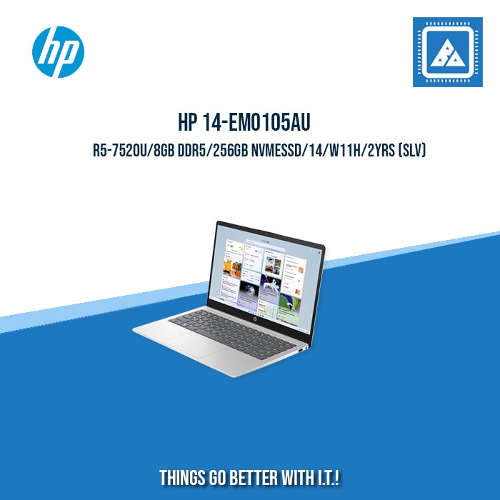 HP 14-EM0105AU R5-7520U/8GB DDR5/256GB NVMeSSD | BEST FOR STUDENT AND FREELANCERS LAPTOP