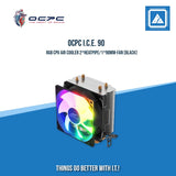 OCPC I.C.E. 90 RGB CPU AIR COOLER 2*HEATPIPE/1*90MM-FAN (BLACK)