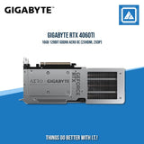 GIGABYTE RTX 4060TI 16GB 128BIT GDDR6 AERO OC (2XHDMI, 2XDP)