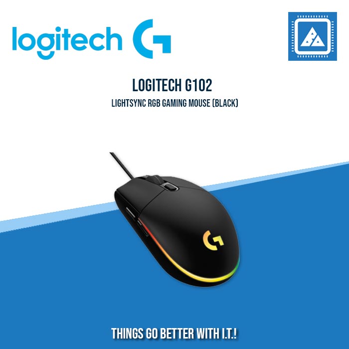 LOGITECH G102 LIGHTSYNC RGB GAMING MOUSE (BLACK/WHITE)