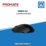 PROMATE CLIX-7 2.4GHZ WIRELESS OPTICAL MOUSE (BLACK | RED)