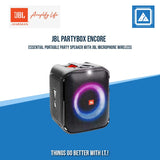 JBL PARTYBOX ENCORE PORTABLE BLUETOOTH SPEAKER W/ 2 WIRELESS MIC (BLACK)