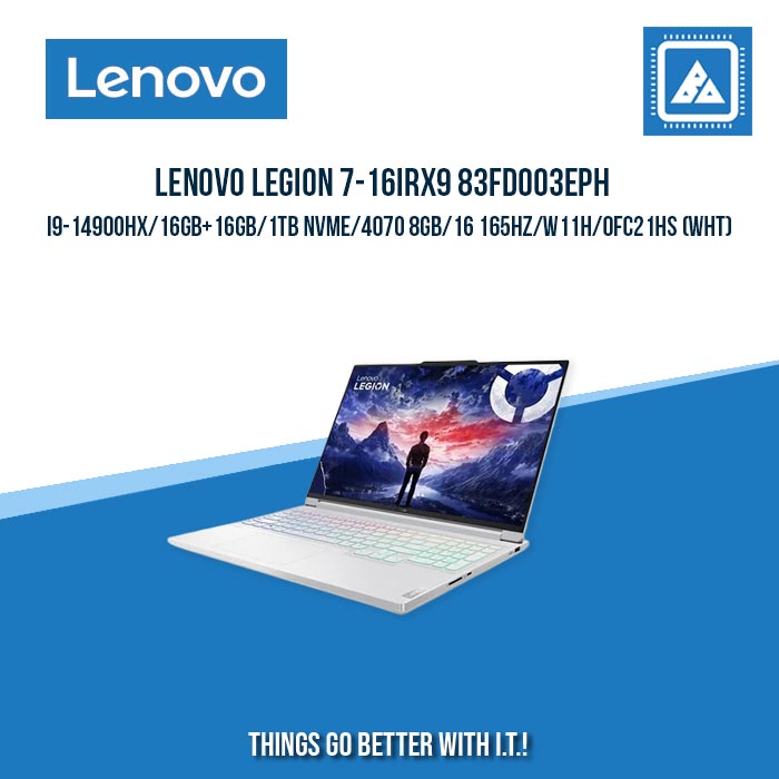 LENOVO LEGION 7-16IRX9 83FD003EPH I9-14900HX/16GB+16GB/1TB NVME/4070 8GB | BEST FOR RENDERING LAPTOP