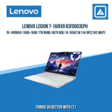 LENOVO LEGION 7-16IRX9 83FD003EPH I9-14900HX/16GB+16GB/1TB NVME/4070 8GB | BEST FOR RENDERING LAPTOP