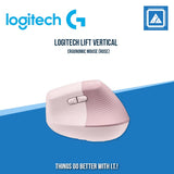 LOGITECH LIFT VERTICAL ERGONOMIC MOUSE (ROSE)