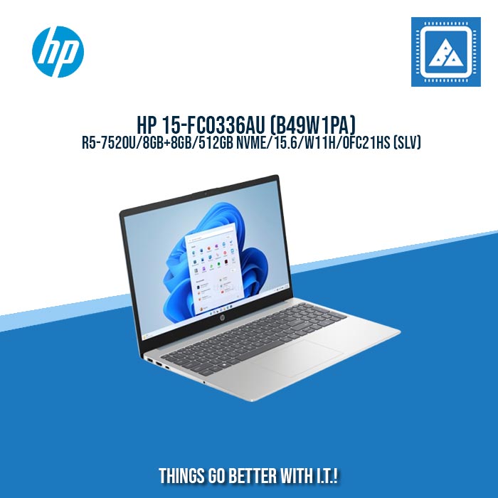 HP 15-FC0336AU (B49W1PA) R5-7520U/8GB+8GB/512GB NVME/15.6/W11H/BEST FOR STUDENTS AND FREELANCERS LAPTOP