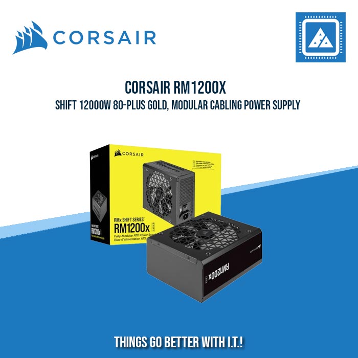 CORSAIR RM1200X SHIFT 12000W 80-PLUS GOLD, MODULAR CABLING POWER SUPPLY