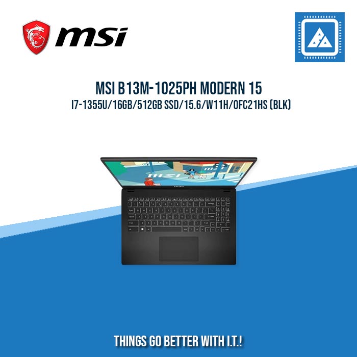 MSI B13M-1025PH MODERN 15 I7-1355U/16GB/512GB SSD/15.6/W11H | BEST FOR STUDENTS AND FREELANCERS LAPTOP