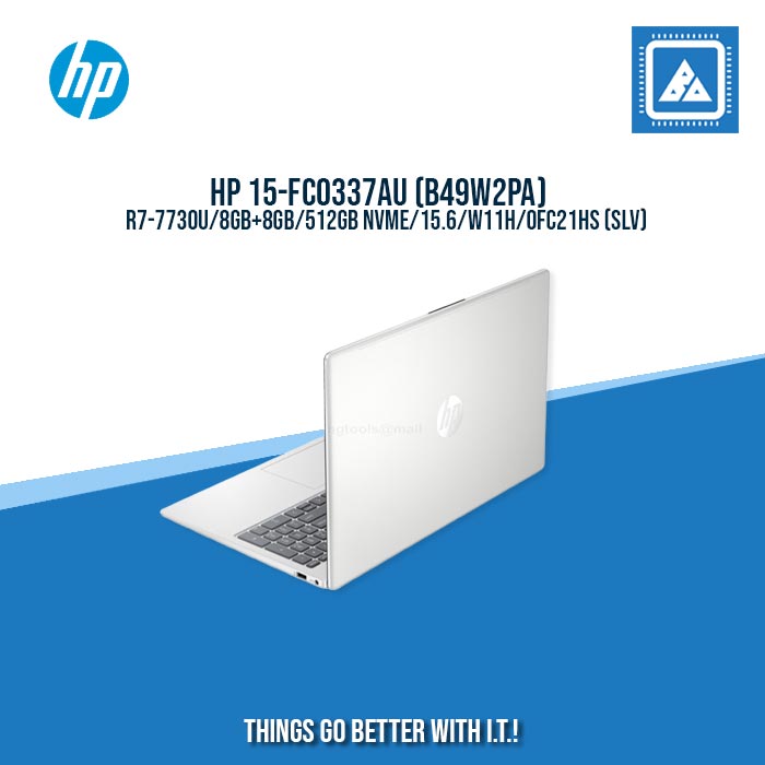 HP 15-FC0337AU (B49W2PA) R7-7730U/8GB+8GB/512GB NVME/15.6/W11H/BEST FOR FREELANCERS AND STUDENTS LAPTOP