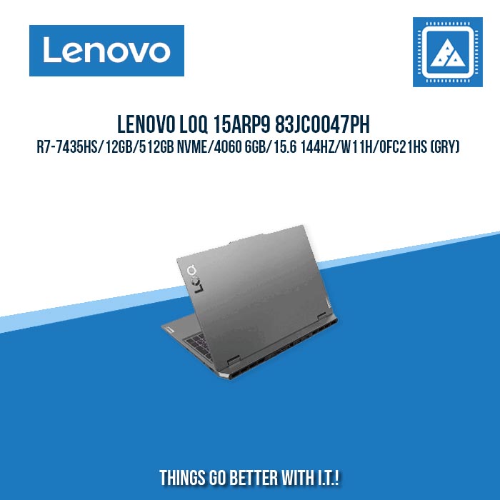 LENOVO LOQ 15ARP9 83JC0047PH  R7-7435HS/12GB/512GB NVME/4060 6GB | BEST FOR GAMING AND AUTOCAD LAPTOP