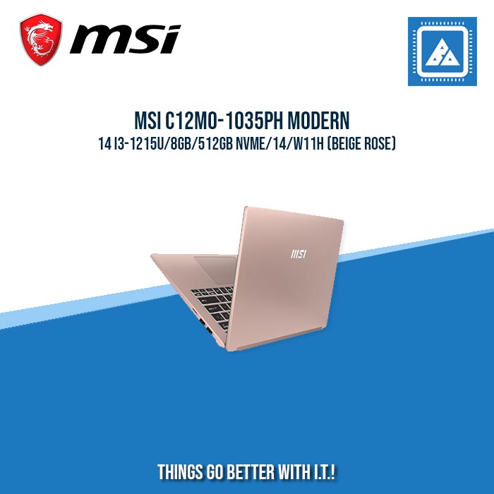 MSI C12MO-1035PH MODERN 14 I3-1215U/8GB/512GB NVME | BEST FOR STUDENT LAPTOP