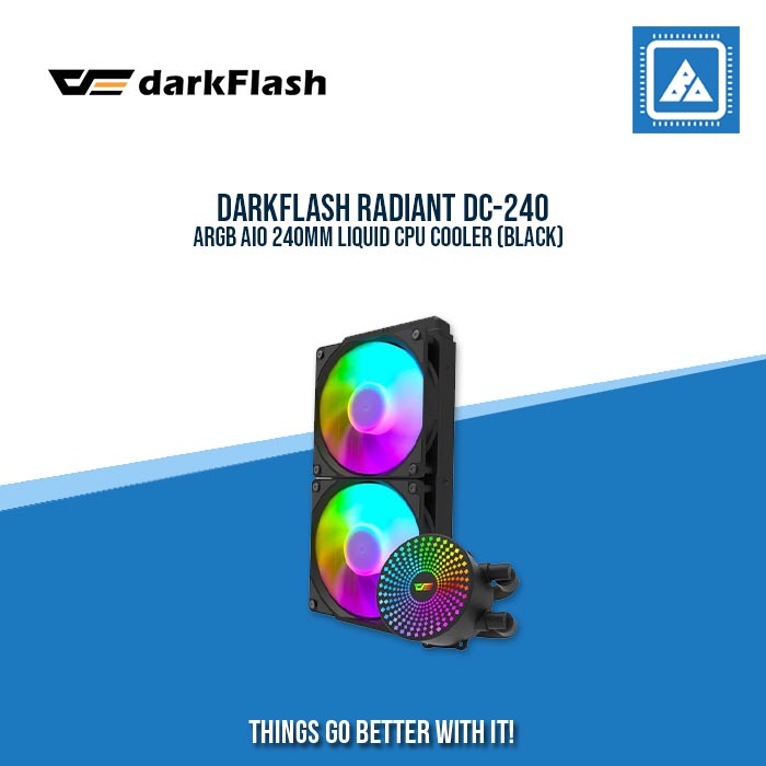 DARKFLASH RADIANT DC-240 ARGB AIO 240MM LIQUID CPU COOLER