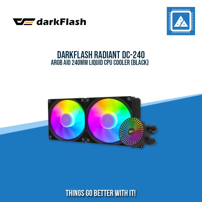 DARKFLASH RADIANT DC-240 ARGB AIO 240MM LIQUID CPU COOLER