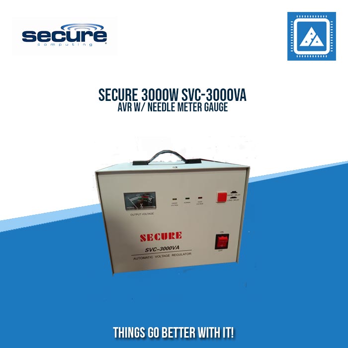 SECURE 3000W SVC-3000VA AVR W/ NEEDLE METER GAUGE