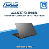 ASUS FX507ZC4-HN081W I5-12500H/8GB/512GB NVME/3050 4GB/15.6 144HZ/W11H (GRY) [ BEST FOR GAMING ]