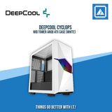 DEEPCOOL CYCLOPS MID TOWER ARGB ATX CASE (WHITE/BLACK)