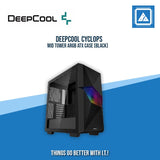 DEEPCOOL CYCLOPS MID TOWER ARGB ATX CASE (WHITE/BLACK)