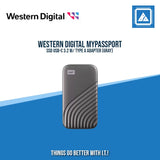 WESTERN DIGITAL MYPASSPORT SSD PORTABLE 1TB USB-C 3.2 W/ TYPE A ADAPTER