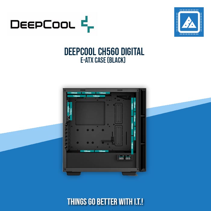 DEEPCOOL CH560 DIGITAL E-ATX CASE (BLACK)