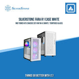 FARA R1 BLACK | WHITE ATXMID-TOWER CASE WITH TEMPERED GLASS WINDOW