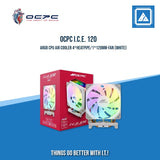 OCPC I.C.E. 120 ARGB CPU AIR COOLER 4*HEATPIPE/1*120MM-FAN (BLACK|WHITE)