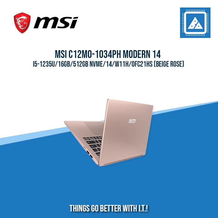 MSI C12MO-1034PH MODERN 14 I5-1235U/16GB/512GB NVME | BEST FOR STUDENTS AND FREELANCER LAPTOP