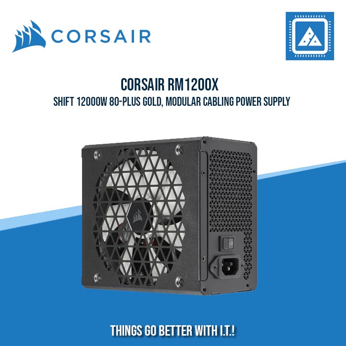 CORSAIR RM1200X SHIFT 12000W 80-PLUS GOLD, MODULAR CABLING POWER SUPPLY