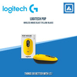 LOGITECH POP WIRELESS MOUSE BLAST (YELLOW/ BLACK| MINT/LILAC/YELLOW| ROSE)