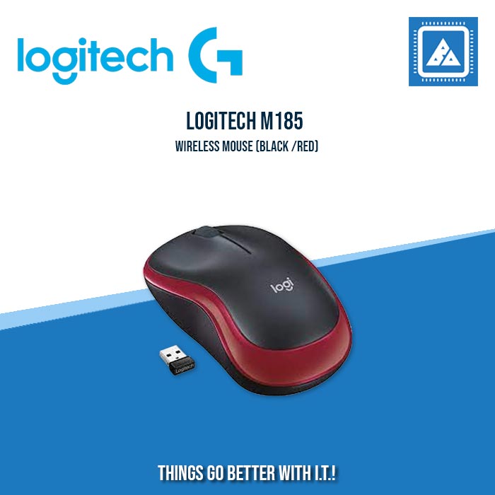 LOGITECH M185 WIRELESS MOUSE (BLACK BLUE/BLACK RED/BLACK GRAY)