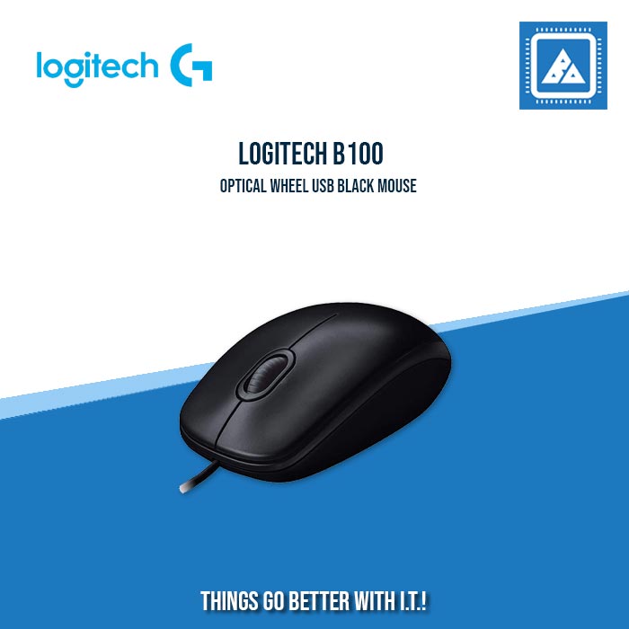 LOGITECH B100 OPTICAL WHEEL (USB) BLACK MOUSE