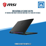 MSI KATANA A15 B8VE-601PH R7-8845HS/8GB+8GB/512GB SSD/4050 6GB/15.6 165HZ/W11H (BLK)/ GOOD FOR GAMING AND AUTOCAD LAPTOPS