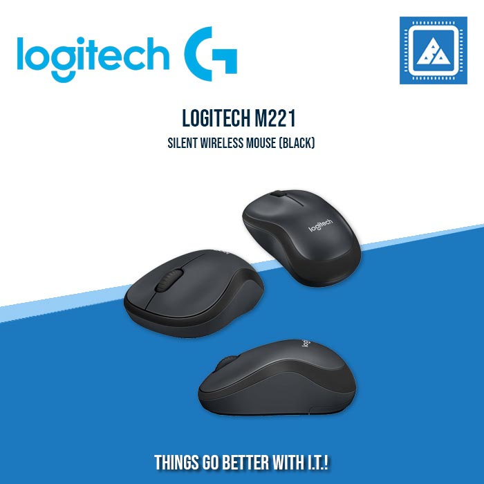 LOGITECH M221 SILENT WIRELESS MOUSE (BLACK|BLUE|PINK|RED|WHITE)