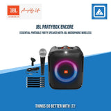 JBL PARTYBOX ENCORE PORTABLE BLUETOOTH SPEAKER W/ 2 WIRELESS MIC (BLACK)