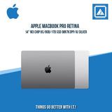 APPLE MACBOOK PRO RETINA 14 M3 CHIP 8C8GB1TB SSD (MR7K3PPA) BEST FOR FREELANCERS LAPTOP