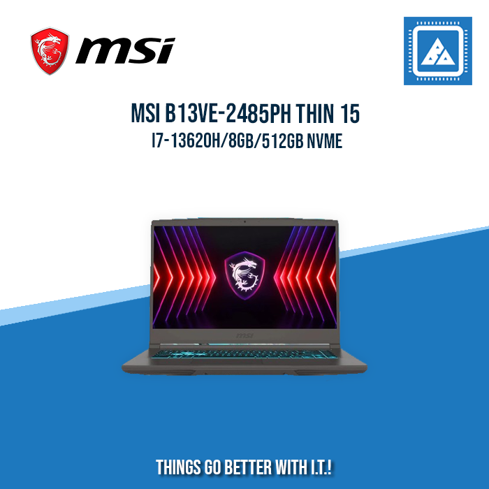 MSI B13VE-2485PH THIN 15 I7-13620H/8GB/512GB NVME | BEST FOR GAMING