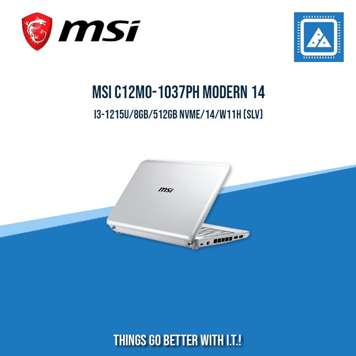 MSI C12MO-1037PH MODERN 14 I3-1215U/8GB/512GB NVME (SLV) | BEST FOR STUDENTS